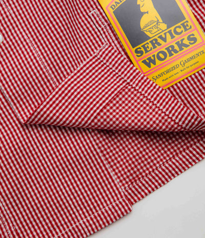 Service Works Gingham Waiter Shirt - Red
