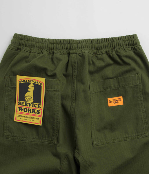 パンツ PESTO Pocket Pants Graff Service Works Herringbone Chef Pants - Pesto | flatspot