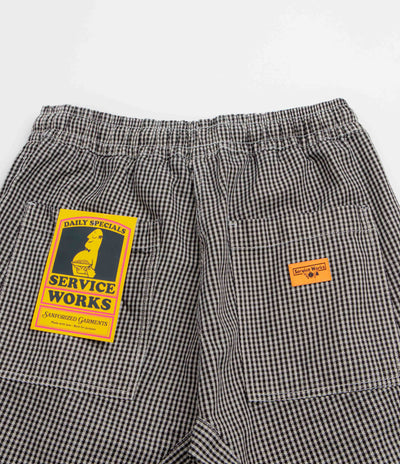 Service Works House Gingham Chef Pants - Black