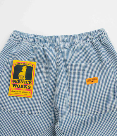 Service Works House Gingham Chef Pants - Blue