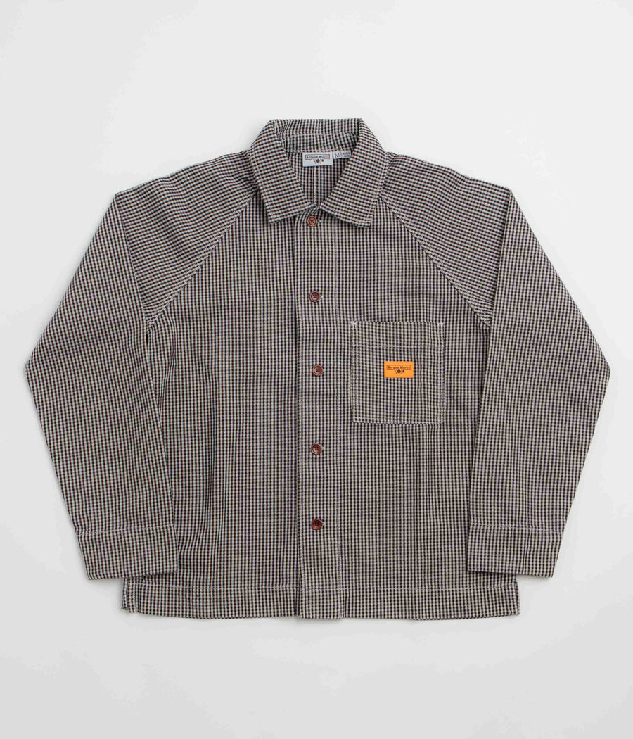 Service Works House Gingham FOH Overshirt - Black