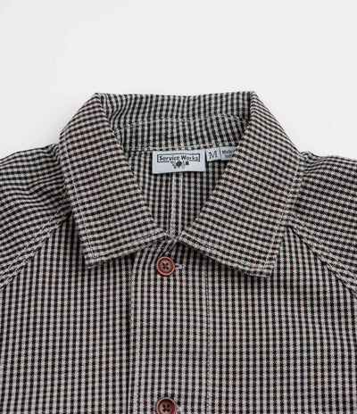 Service Works House Gingham FOH Overshirt - Black