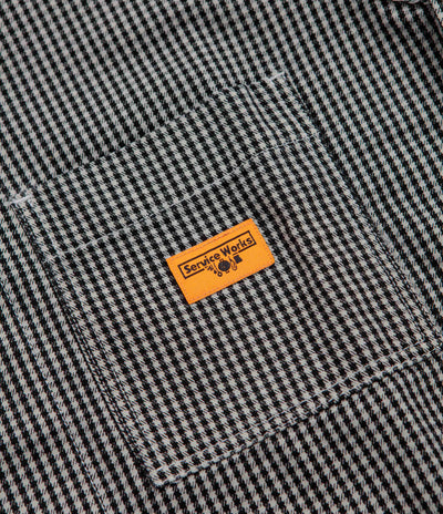 Service Works House Gingham FOH Overshirt - Black