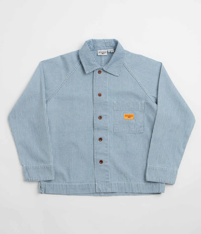 Service Works House Gingham FOH Overshirt - Blue