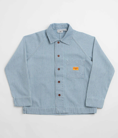 Service Works House Gingham FOH Overshirt - Blue