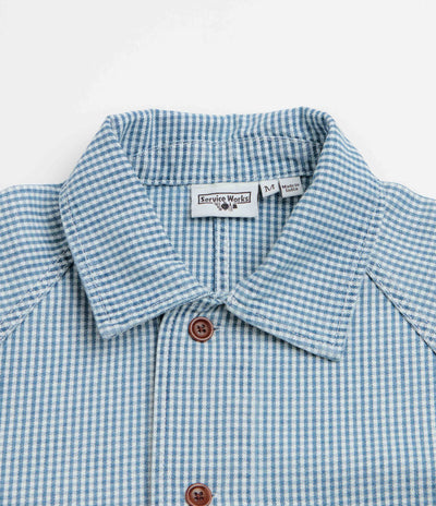 Service Works House Gingham FOH Overshirt - Blue