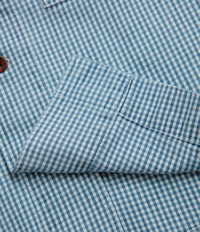 Service Works House Gingham FOH Overshirt - Blue