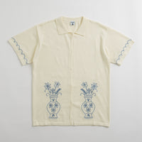Service Works Knitted Vase Short Sleeve Shirt in Off White thumbnail