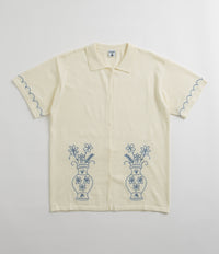 Service Works Knitted Vase Short Sleeve Shirt in Off White