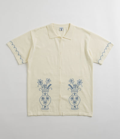 Service Works Knitted Vase Short Sleeve Shirt in Off White
