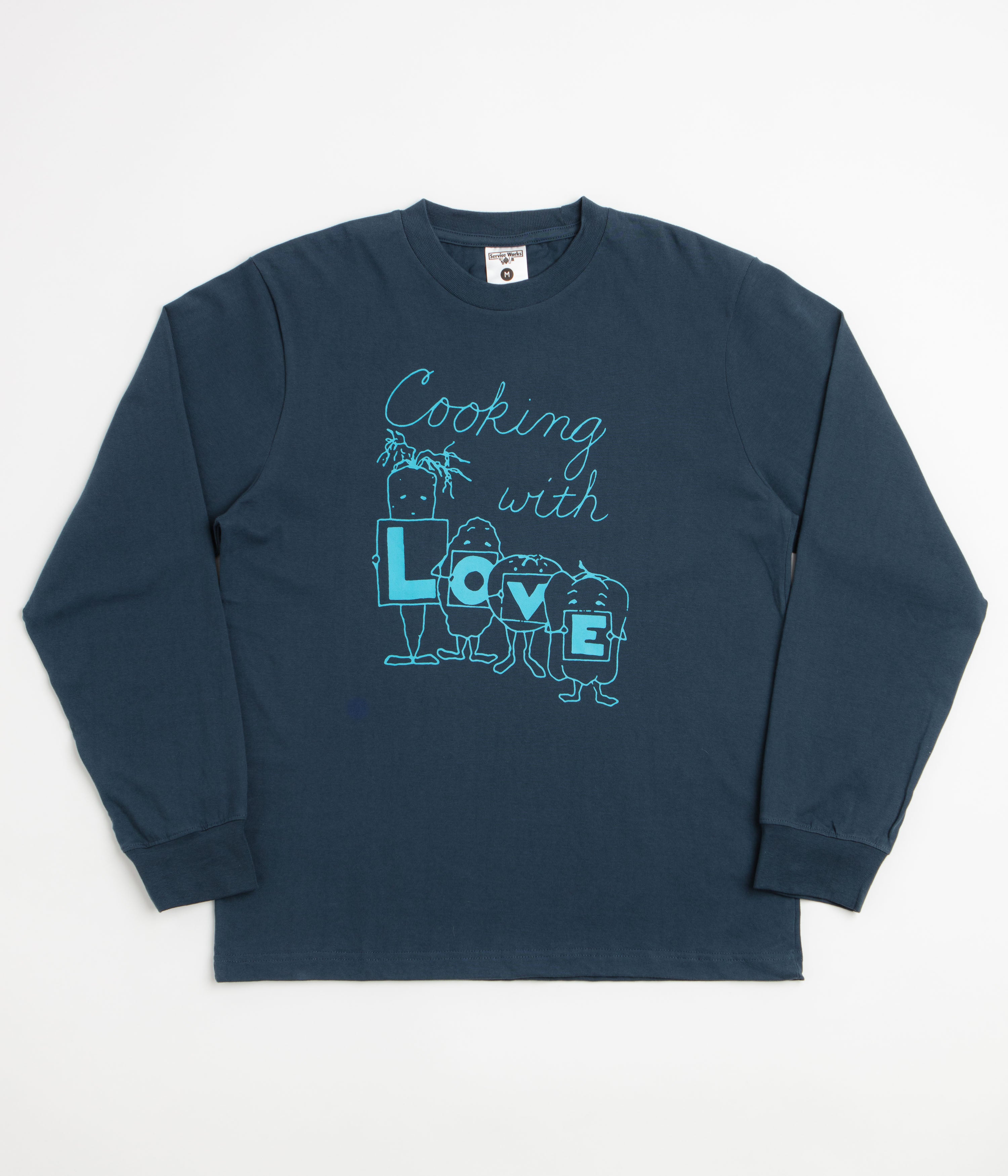 Service Works L O V E Long Sleeve T-Shirt - Midnight