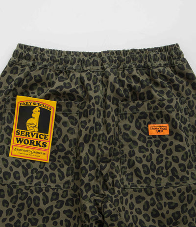 Service Works Leopard Chef Pants - Green