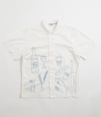 Service Works Light Twill Picnic Short Sleeve Shirt in Off White