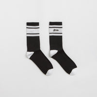 Service Works Logo Ringer Socks in Black thumbnail