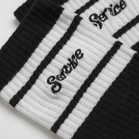 Service Works Logo Ringer Socks in Black thumbnail