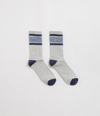 Service Works Logo Ringer Socks in Grey