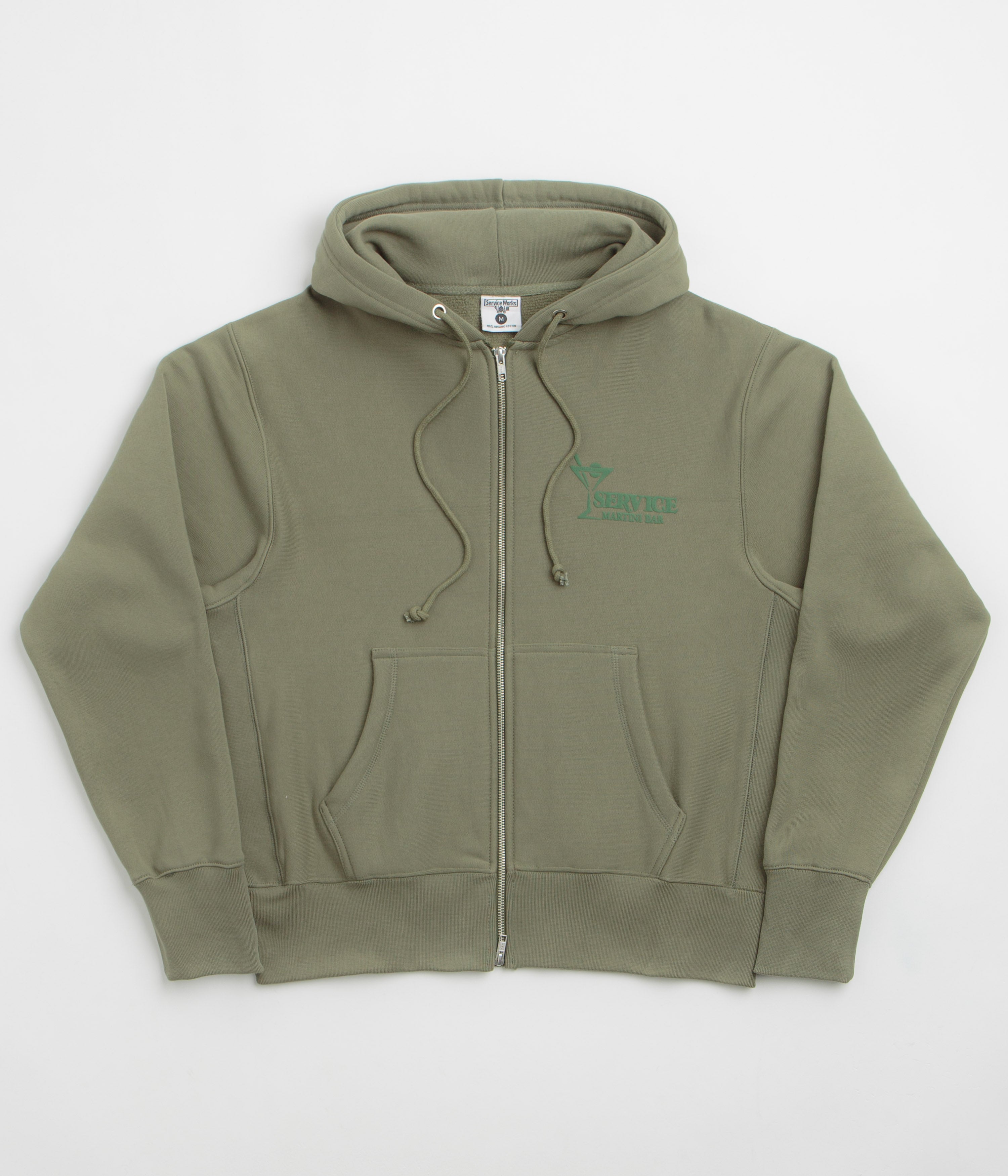 Service Works Martini Zipper Hoodie in Olive