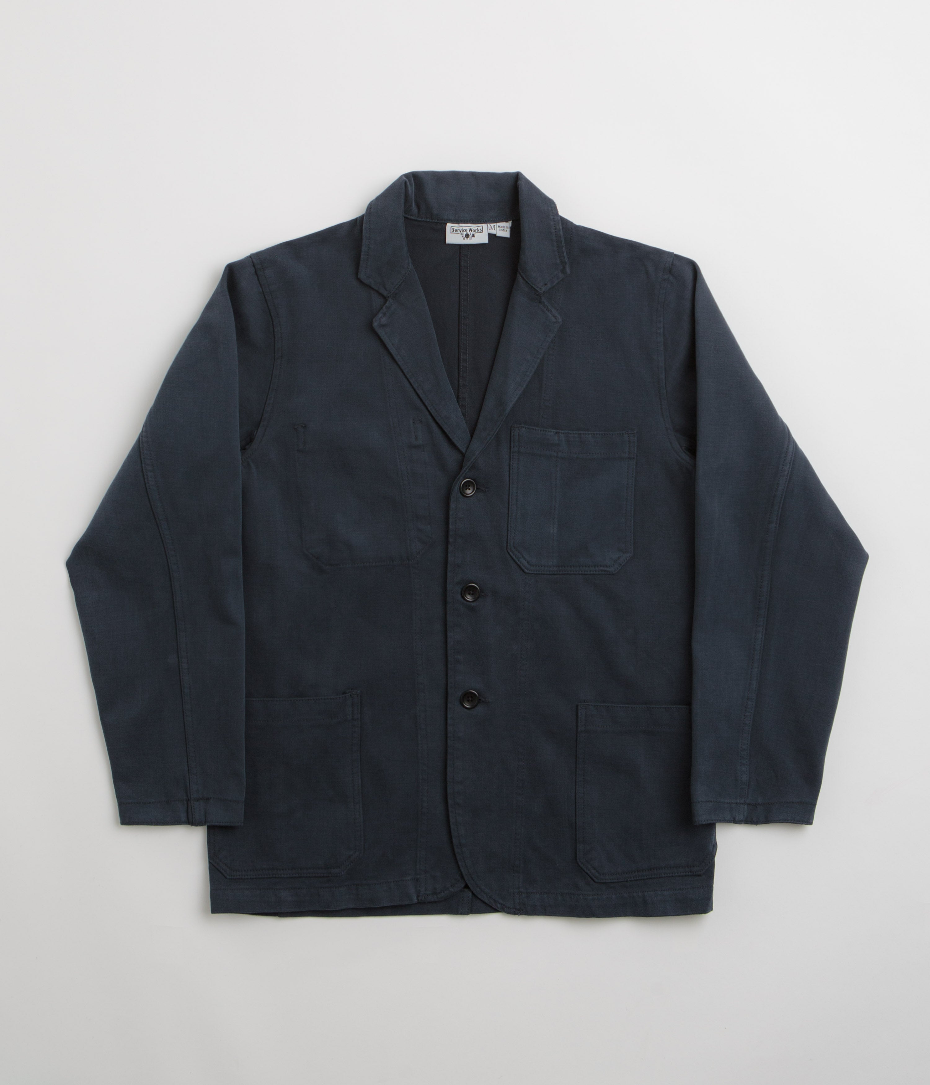 Service Works Moleskin Server Suit Jacket in Dark Navy