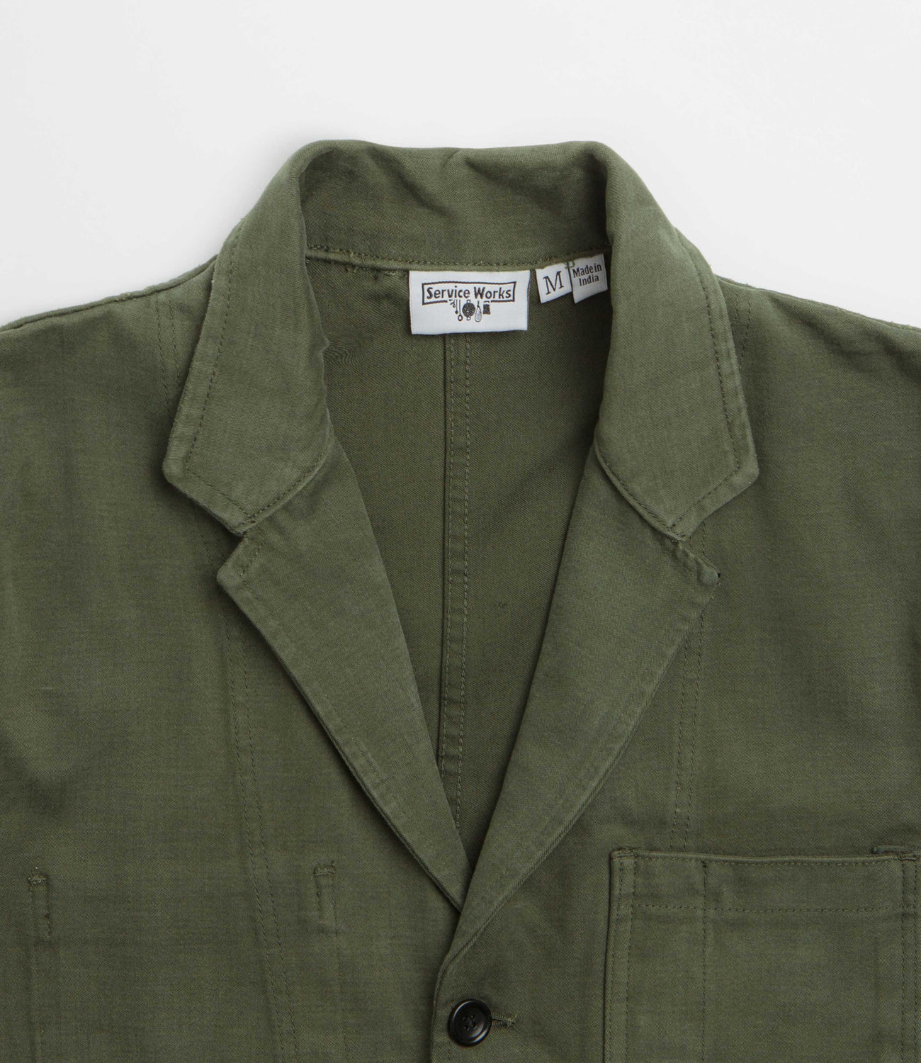 Server Mess Jacket Service Works Moleskin Server Suit Jacket - Moss | flatspot