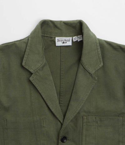 Service Works Moleskin Server Suit Jacket in Moss