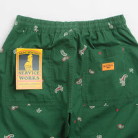 Service Works Paisley Chef Pants - Forest thumbnail