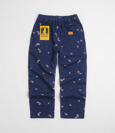 Service Works Paisley Chef Pants - Royal
