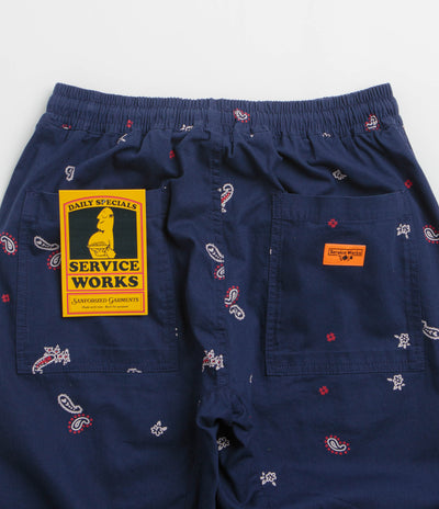 Service Works Paisley Chef Pants - Royal