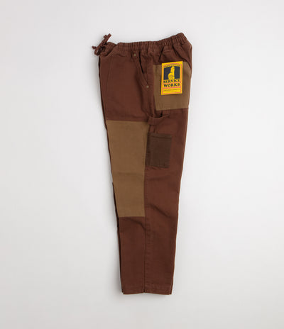 Service Works Patchwork Utility Chef Pants - Brown