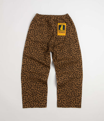 Service Works Patterned Easy Chef Pants - Brown Leopard