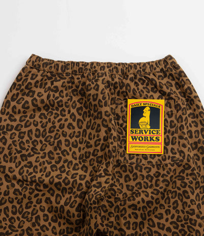 Service Works Patterned Easy Chef Pants - Brown Leopard
