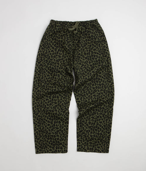 Service Works Patterned Easy Chef Pants - Green Leopard