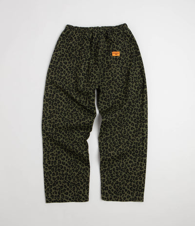 Service Works Patterned Easy Chef Pants - Green Leopard