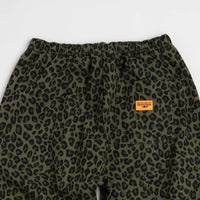 Service Works Patterned Easy Chef Pants - Green Leopard thumbnail