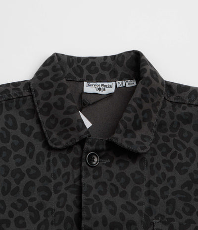 Service Works Patterned Easy Chef Shirt - Black Leopard