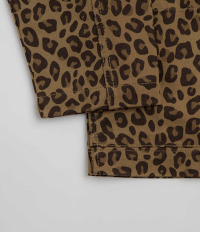 Service Works Patterned Easy Chef Shirt - Brown Leopard