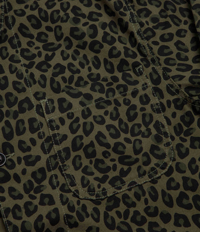 Service Works Patterned Easy Chef Shirt - Green Leopard
