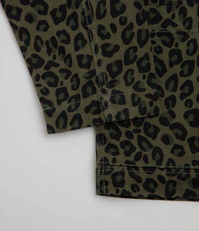 Service Works Patterned Easy Chef Shirt - Green Leopard