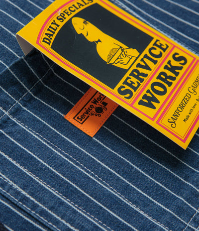 Service Works Pinstripe Denim Apron - Indigo