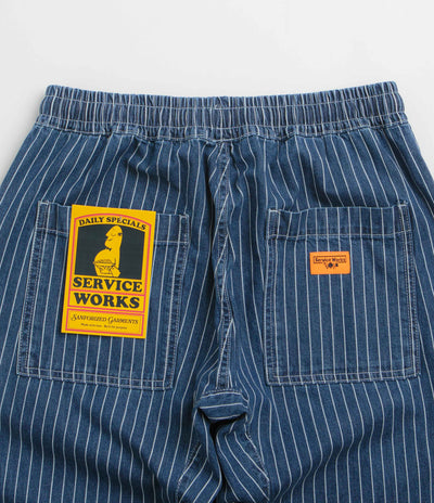 Service Works Pinstripe Denim Chef Pants - Indigo