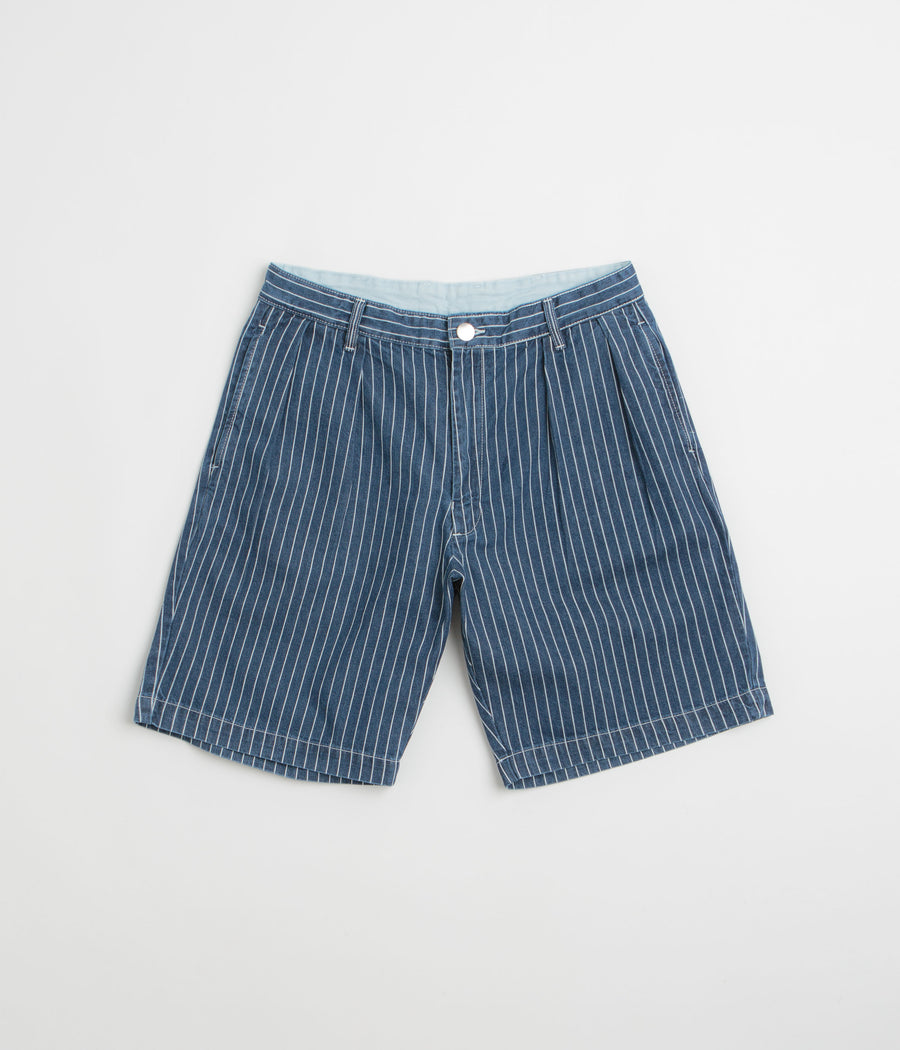 Service Works Pinstripe Denim Part Timer Shorts in Indigo