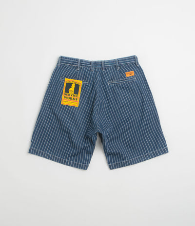 Service Works Pinstripe Denim Part Timer Shorts in Indigo