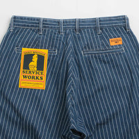 Service Works Pinstripe Denim Part Timer Shorts in Indigo thumbnail