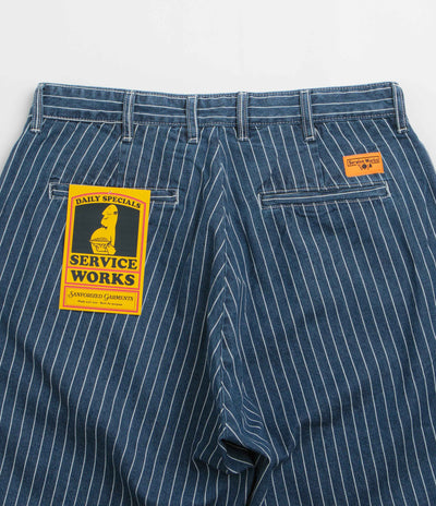 Service Works Pinstripe Denim Part Timer Shorts in Indigo