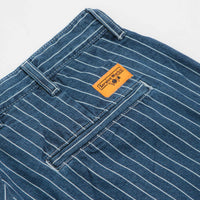 Service Works Pinstripe Denim Part Timer Shorts in Indigo thumbnail