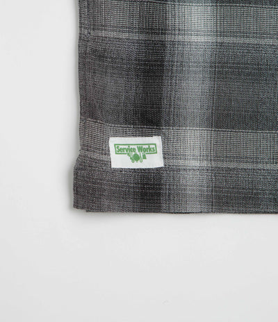 Service Works Plaid Resort Short Sleeve Shirt - Black