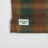 Service Works Plaid Resort Short Sleeve Shirt - Brown thumbnail