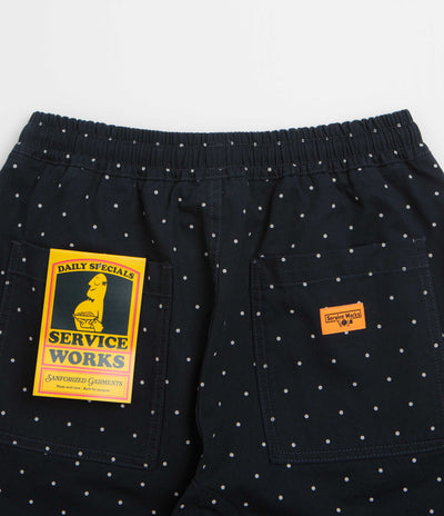 Service Works Polka Dot Chef Shorts in Navy