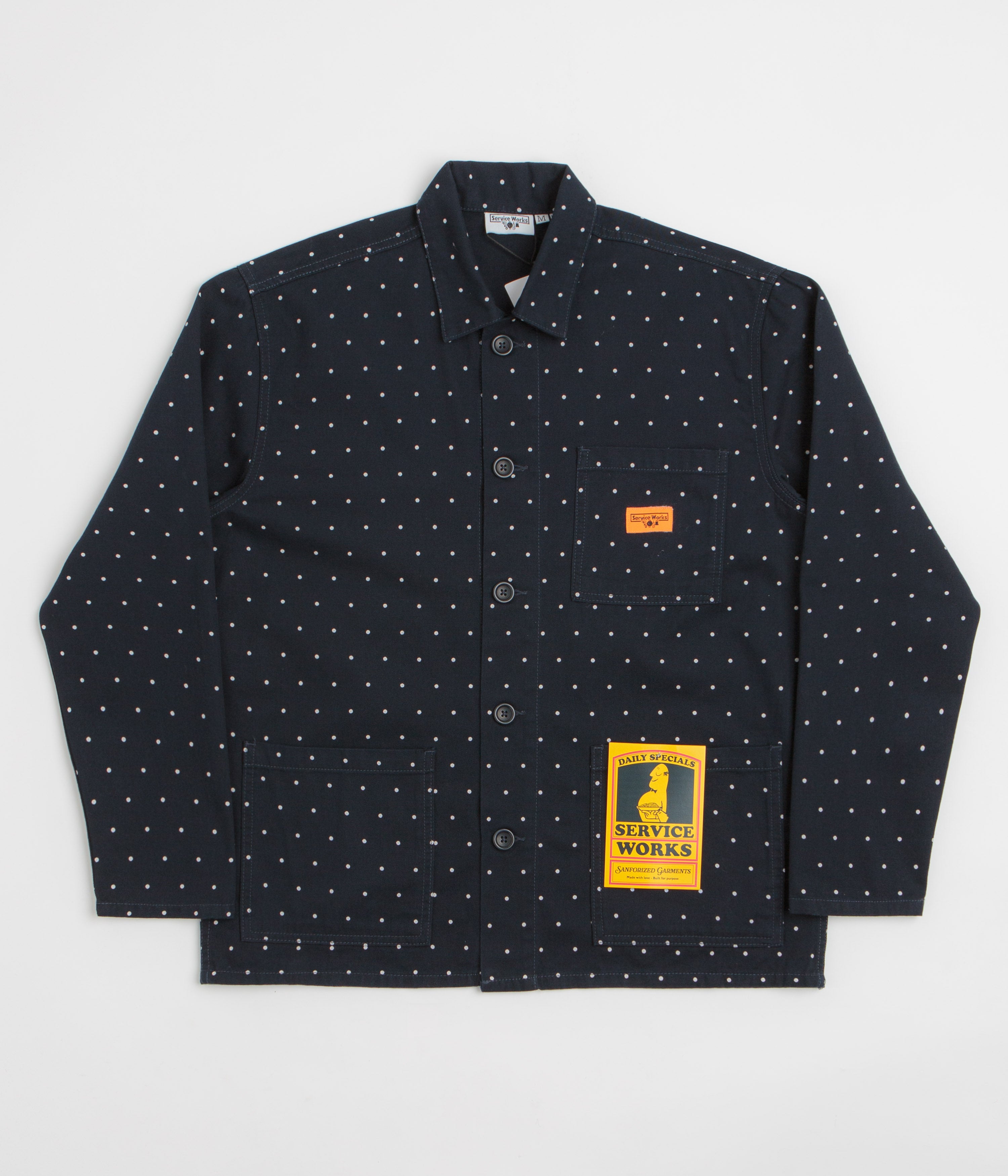 Service Works Polka Dot Chore Shirt - Navy