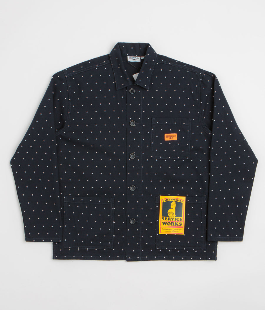 Service Works Polka Dot Chore Shirt - Navy