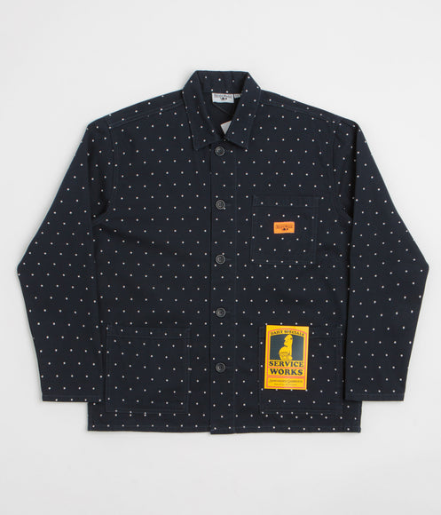 Service Works Polka Dot Chore Shirt - Navy